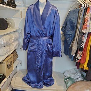 Complices Womens Full Length Bathrobe Bright Blue Size L/XL